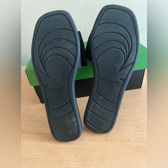 Kate Spade Black Bow “Bikini” Slide Sandals - Picture 3 of 4